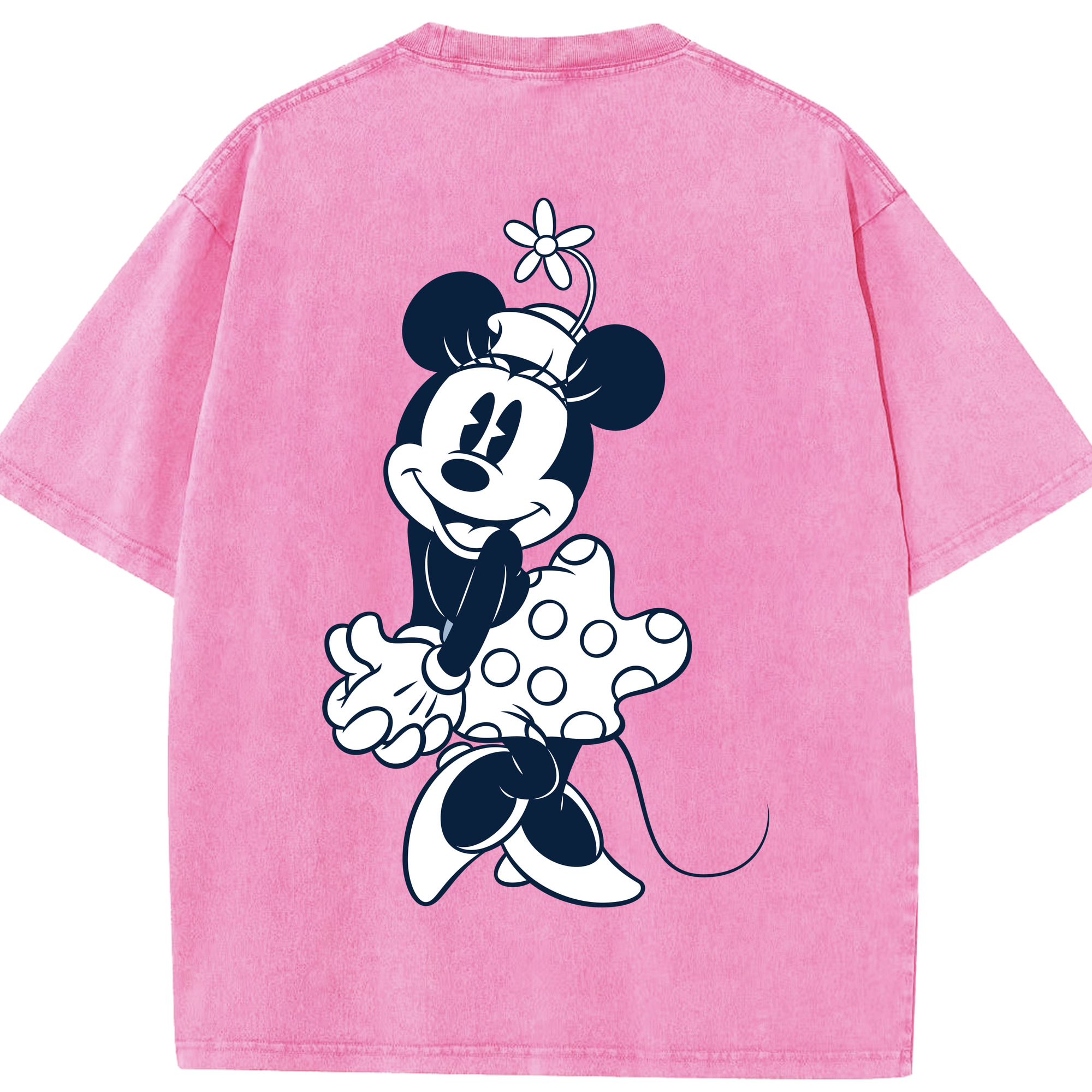 （画像用） ミッキーマウス Mickey Mouse 綿100% ヴィンテージ風 半袖Tシャツ（背面プリント）